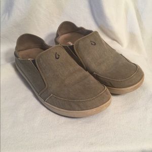 Olukai slip on shoes Gray Men 9 with drop-in-heel